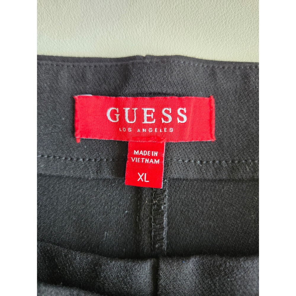 GUESS Black Stretch Mini Skort XL Y2K Tailored Office Siren Minimalist Clubwear - Picture 7 of 10